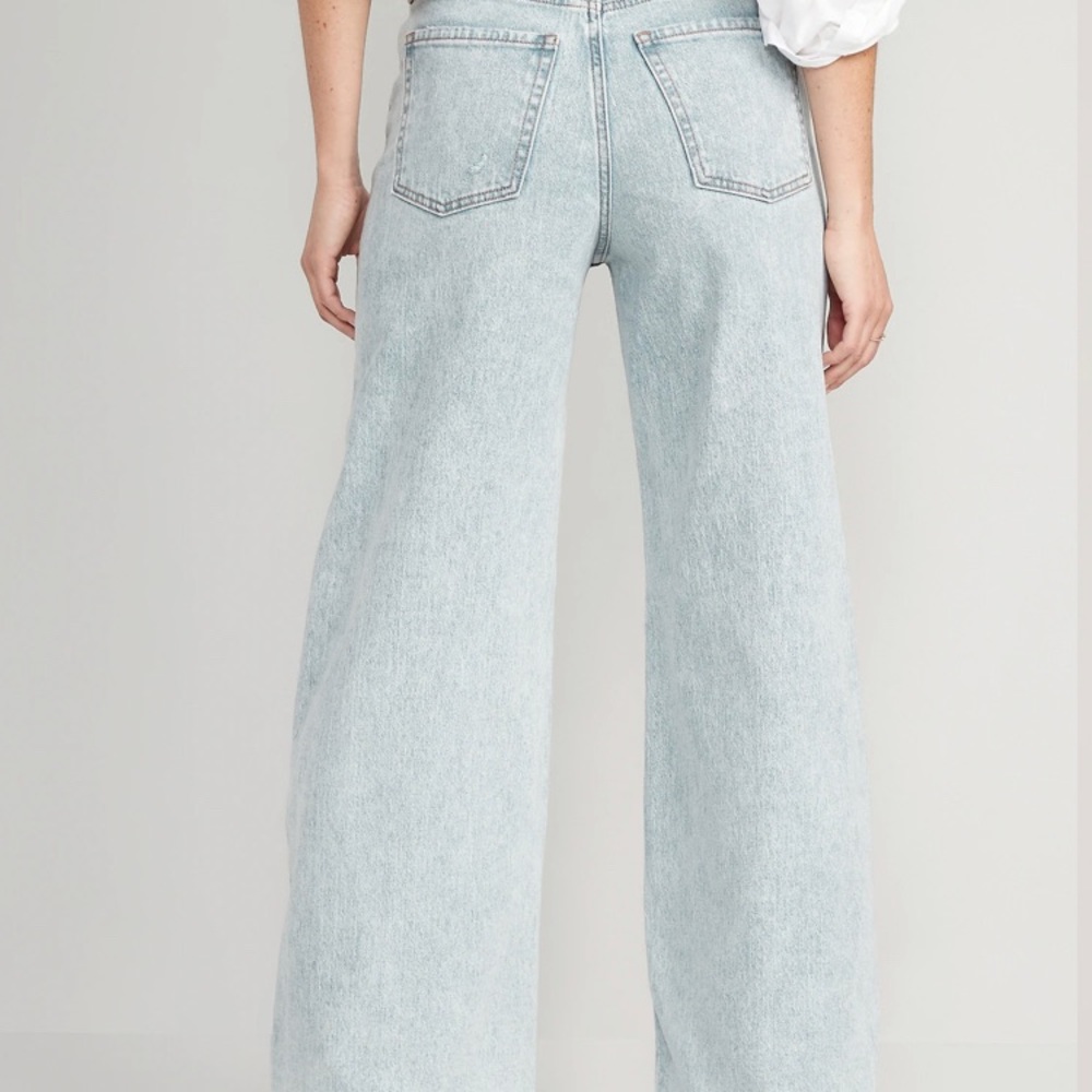 Extra High-Waisted A-Line Wide-Leg Jeans Old Nacy 14